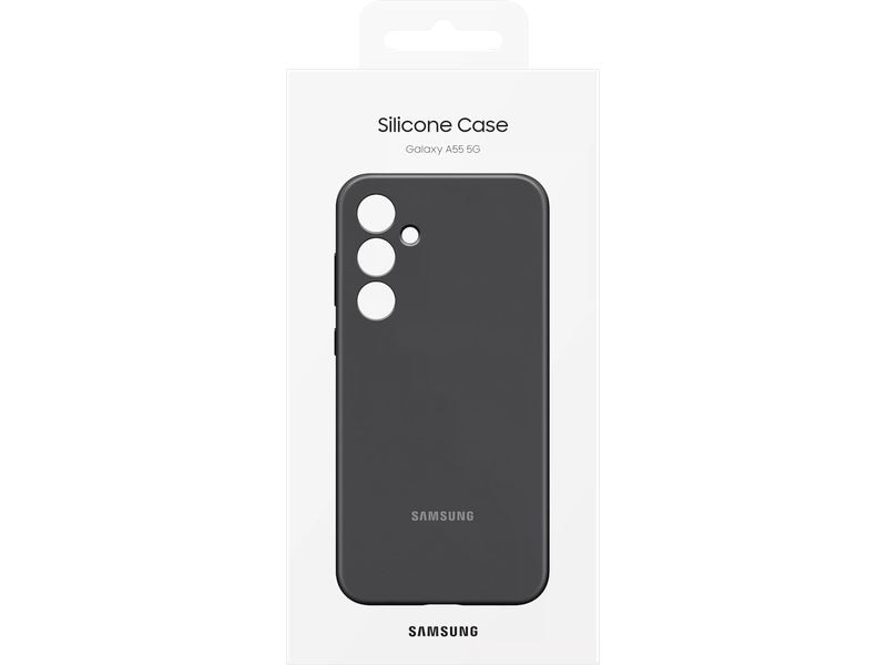 Samsung Back Cover Silicone Galaxy A55 5G Schwarz Schutzhülle für das Samsung Galaxy A55 5G