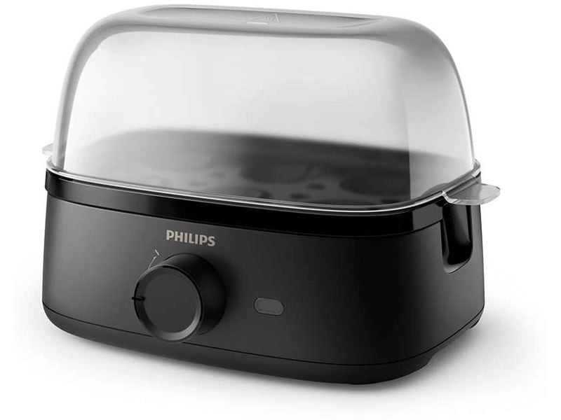 Philips Eierkocher 3000 Series HD9137/91 6 Eier, Schwarz Elektrischer Eierkocher