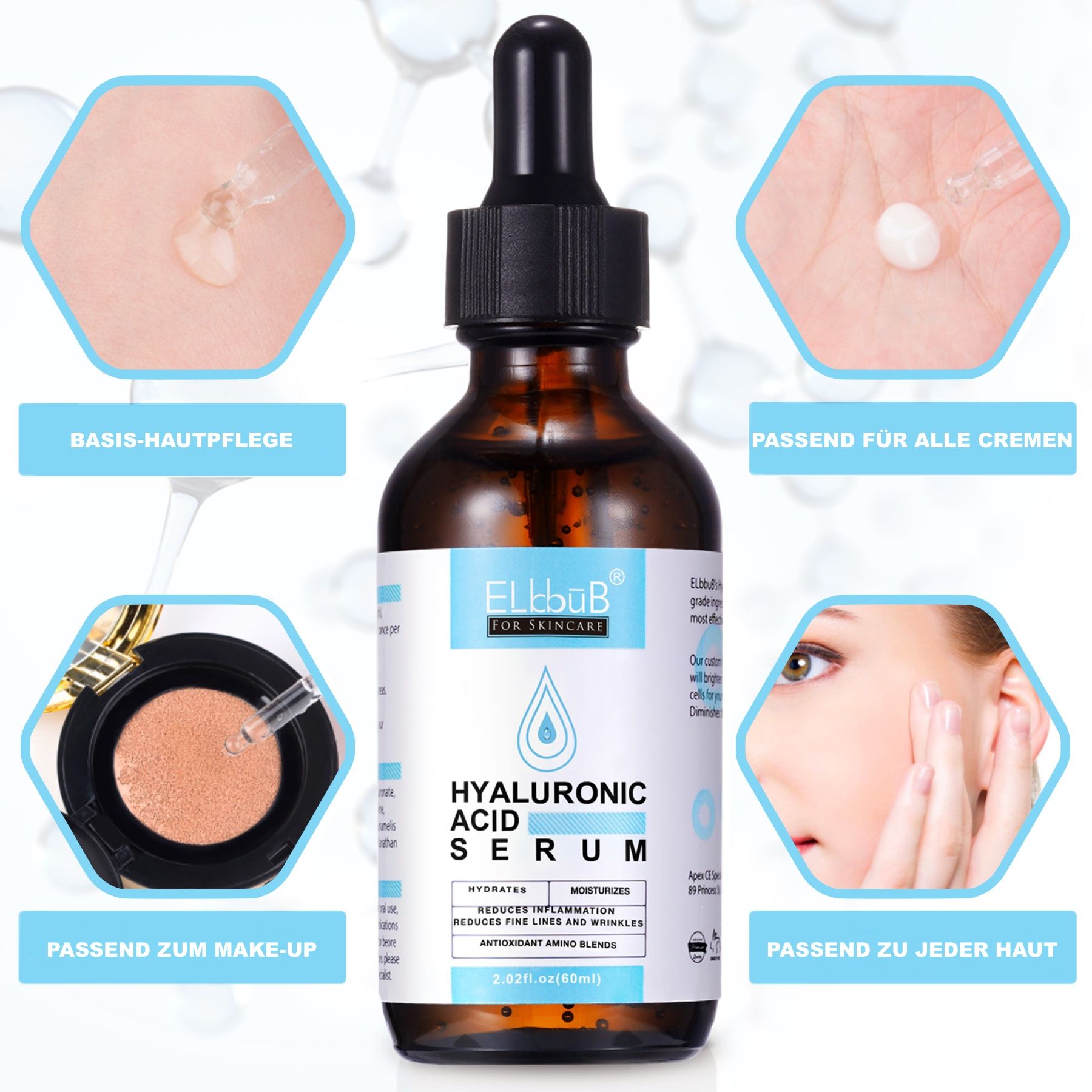 P-Beauty Cosmetic Accessories Gesichtsserum mit Hyaluronsäure