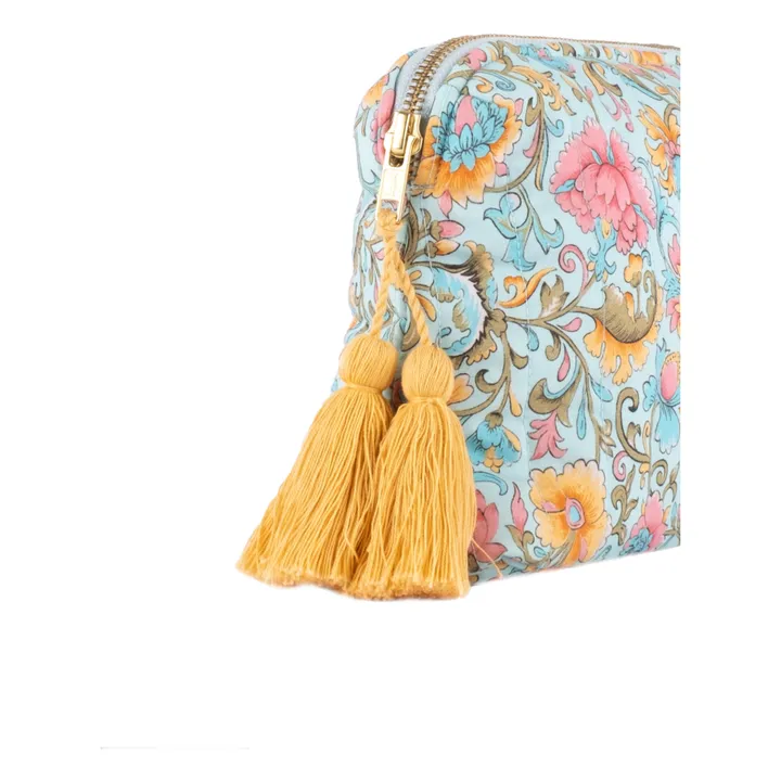 Louise Misha Pochette Teiki en coton bio | Vert d'eau