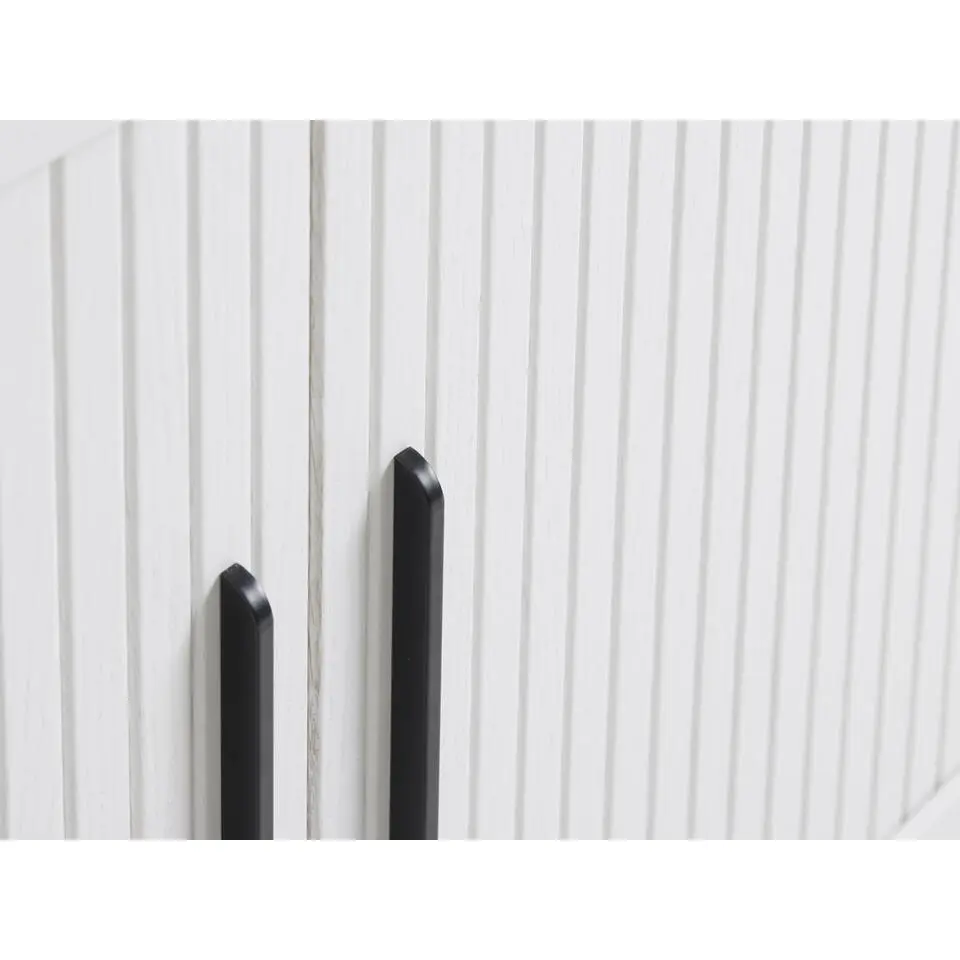 Kast Metaal Eikenhout Wit - 100x40x118cm - Nola