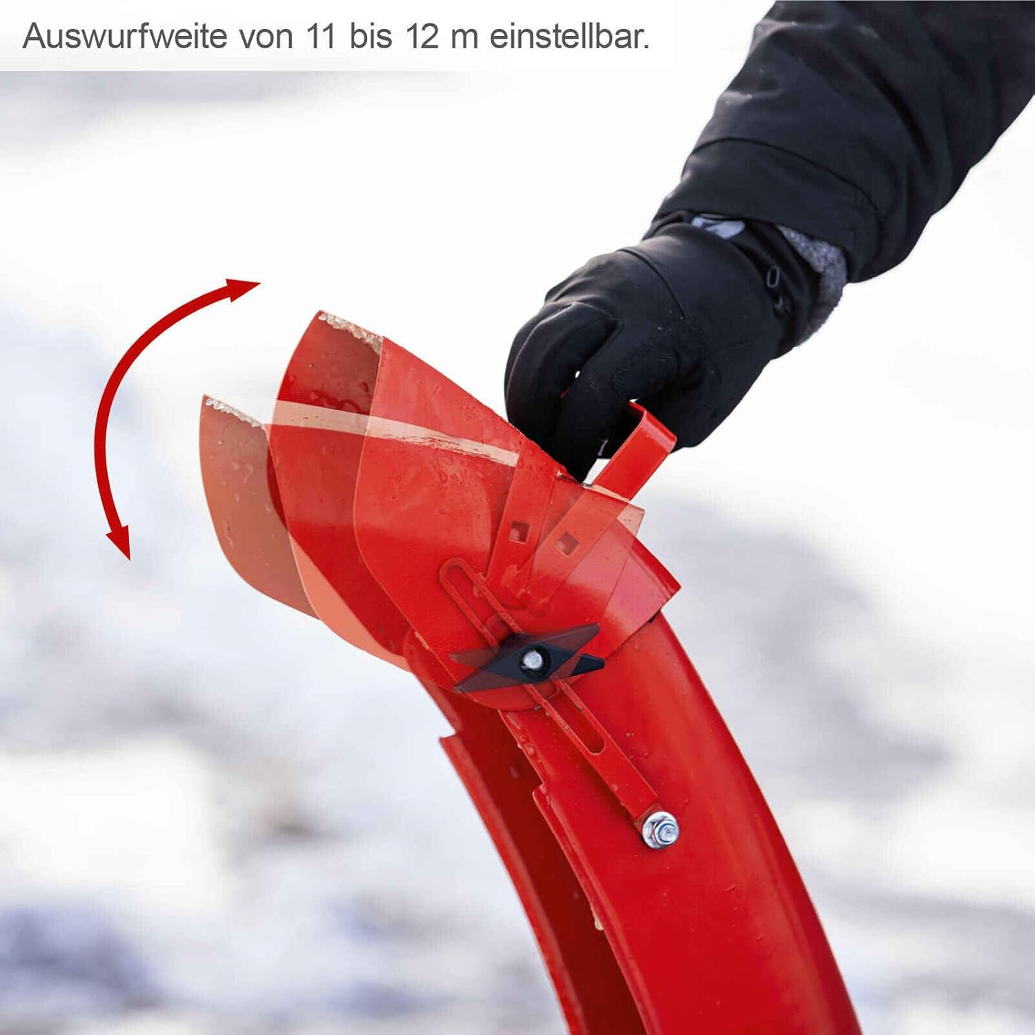 Scheppach Benzin Schneefräse ST570 mit Radantrieb | 5,6 PS | 57cm Arbeitsbreite | 53,5 cm Arbeitshöhe | Wurfweite bis 6m | 6-Vorwärts- & 2-Rückwärtsgänge | 180 Grad Auswurftrichter | Stollenreifen