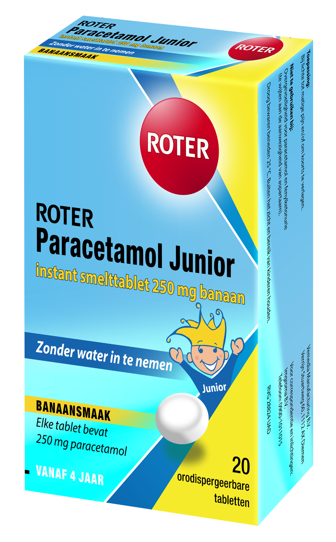 Roter Smelt Paracetamol 250 junior (20 tabletten)