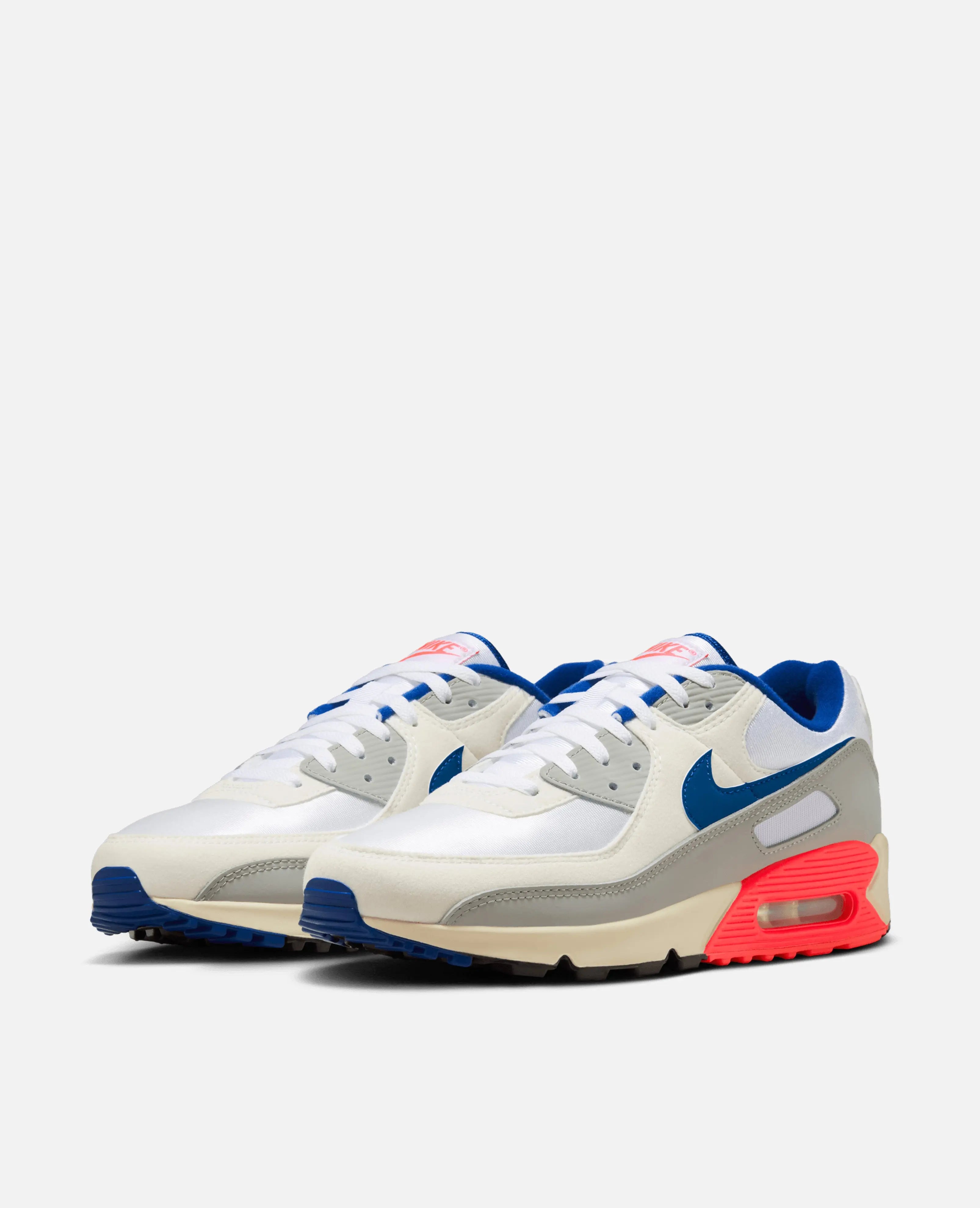 Nike Air Max 90 Qs (Light Base Grey/Sport Royal-Coconut Milk-White-Platinum Tint-Siren Red)