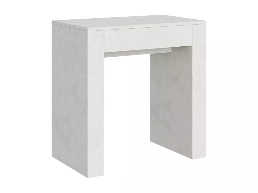 Console extensible 78x47/299 cm Allin Blanc Spatulé rallonges internes