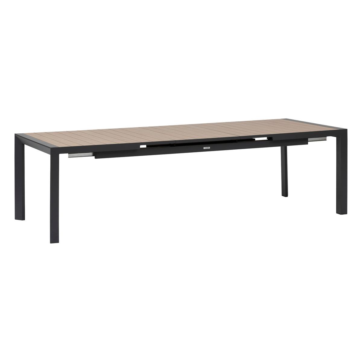 TABLE EVASION EXTENSIBLE ALUMINIUM HONEY GRAPHITE 10 PLACES