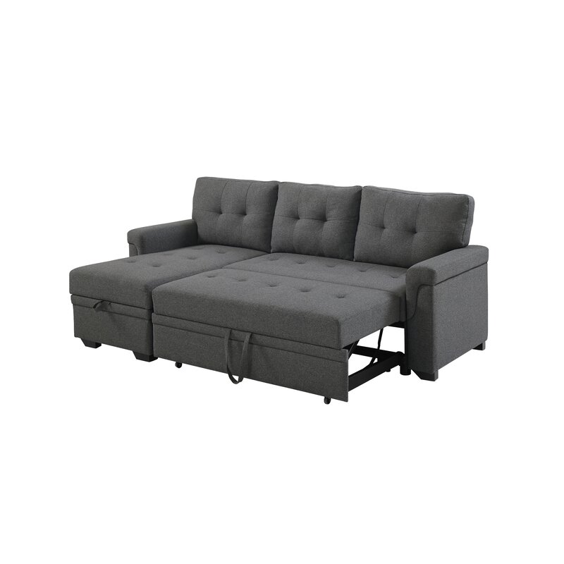 Gunnar 86&prime;&prime; Wide Reversible Sleeper Sofa & Chaise