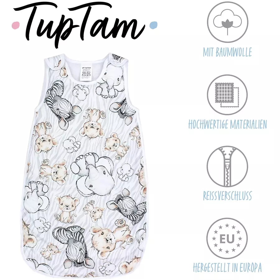 TupTam Baby Ganzjahres Schlafsack Wattiert graubraun