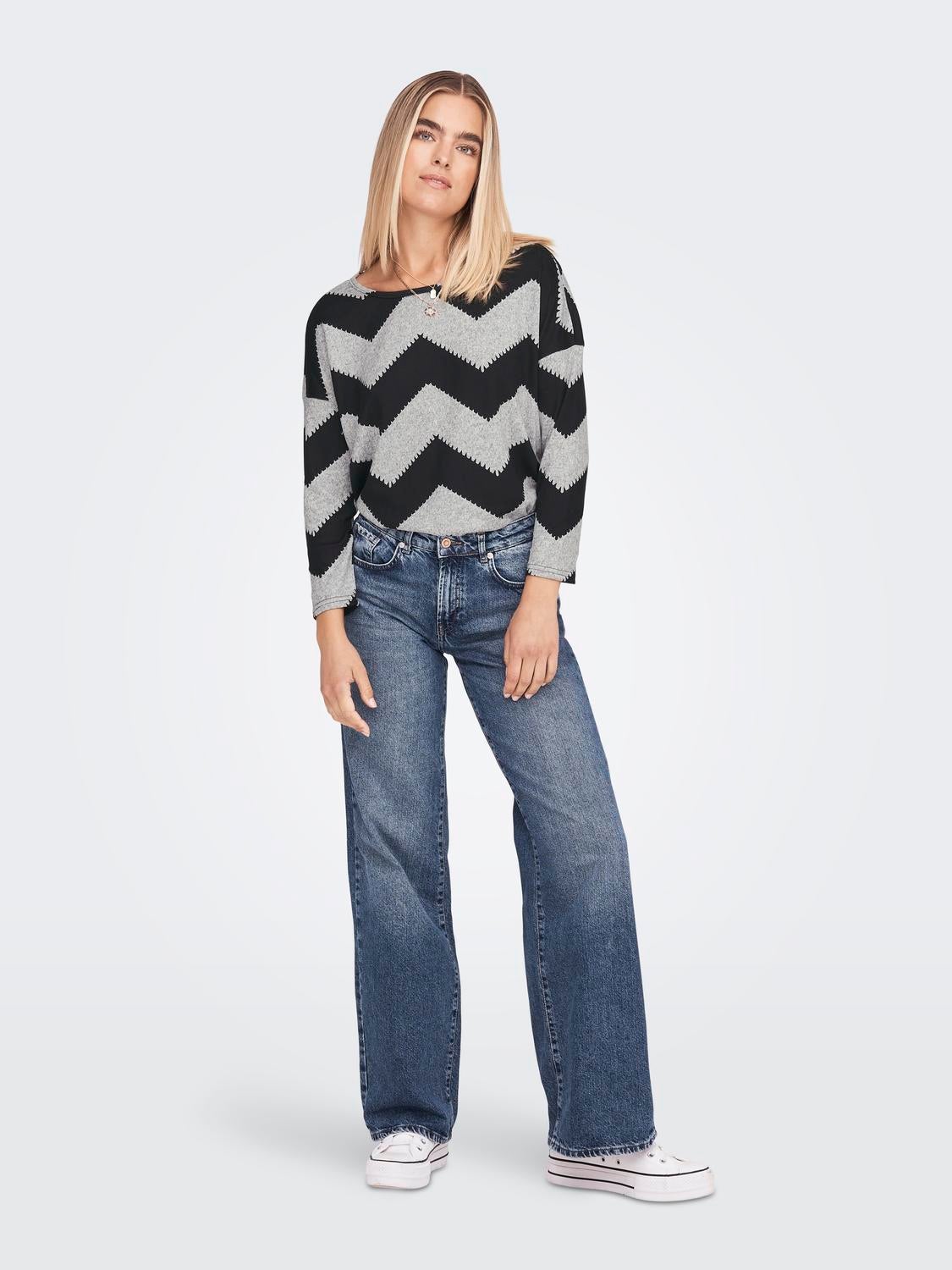 ONLELCOS Top Light Grey Melange