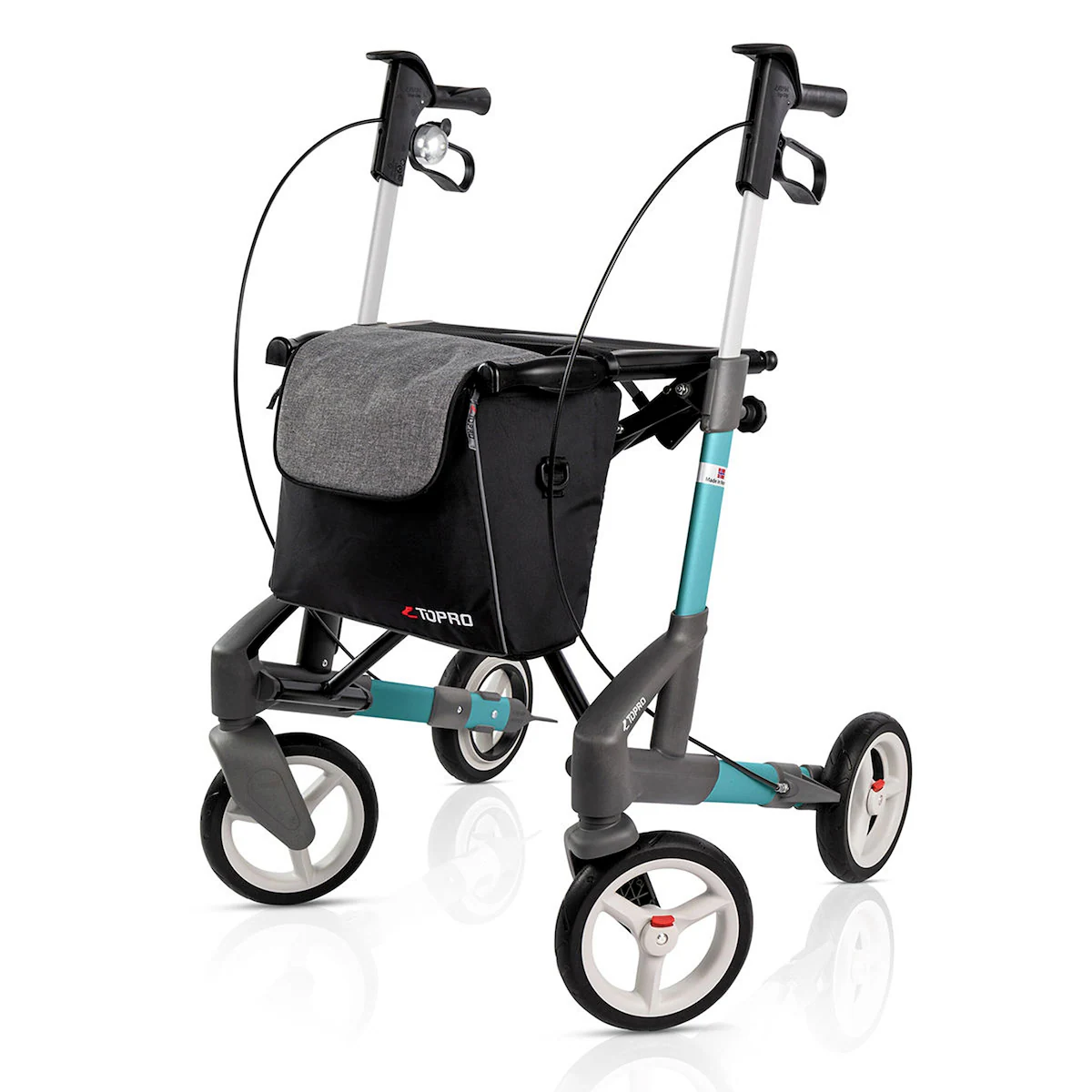 Topro - Rollator Troja 5G M, faltbar, höhenverstellbar - türkis