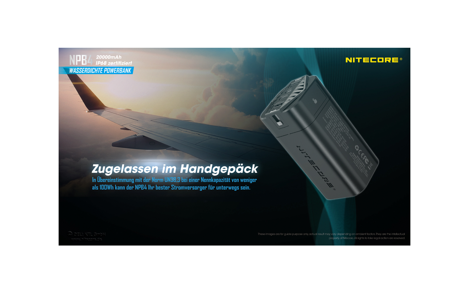 Nitecore Powerbank NBP 4 20000 mAh wasserdicht