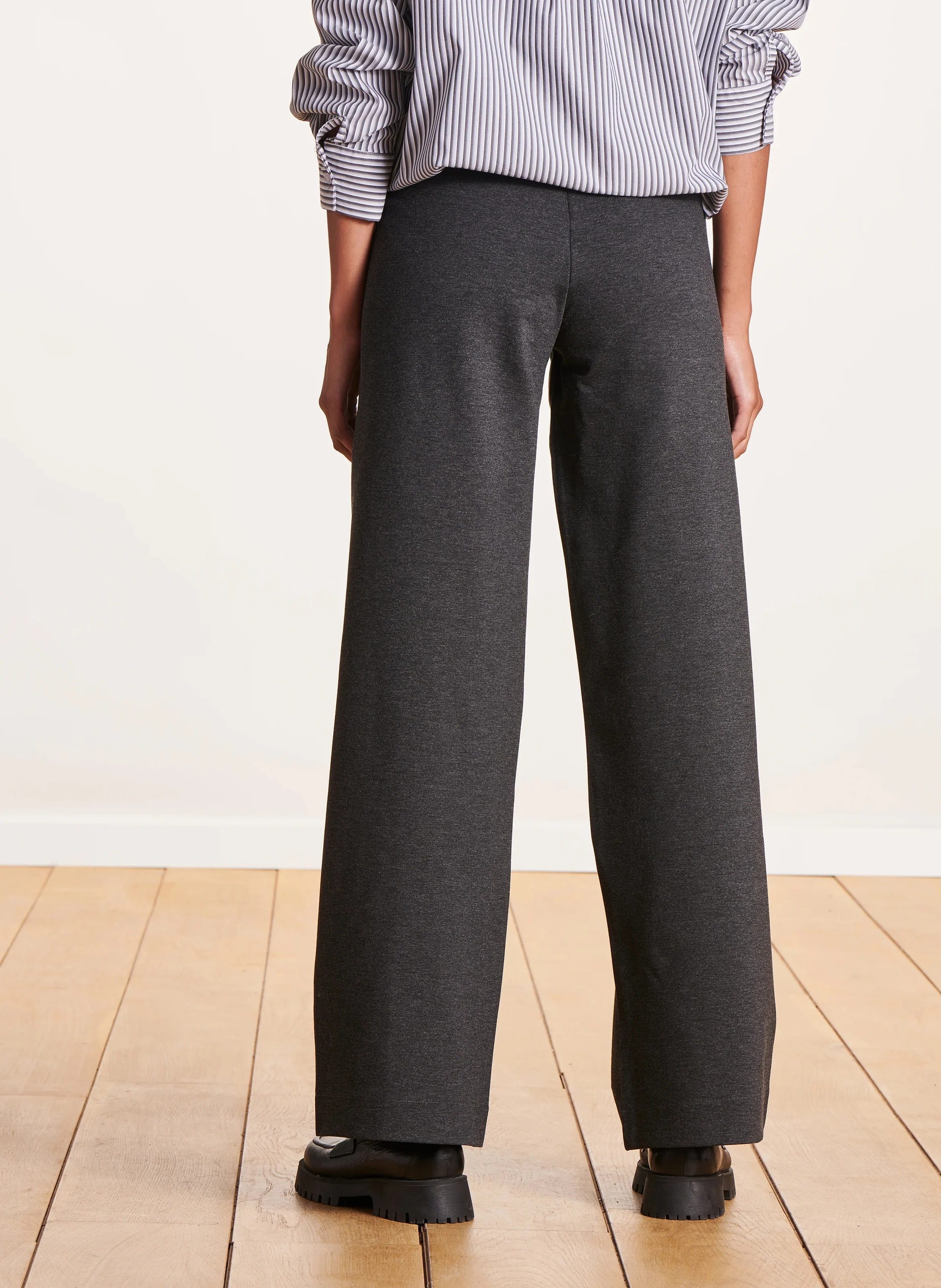 Pantalon large| Gris