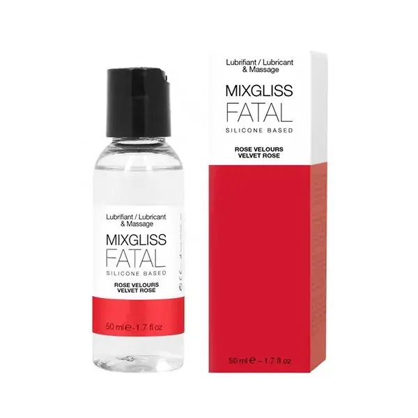 Mixgliss Fatal 2 em 1 Lubrificante e Massageador Silicone Velvet Pink 50ml
