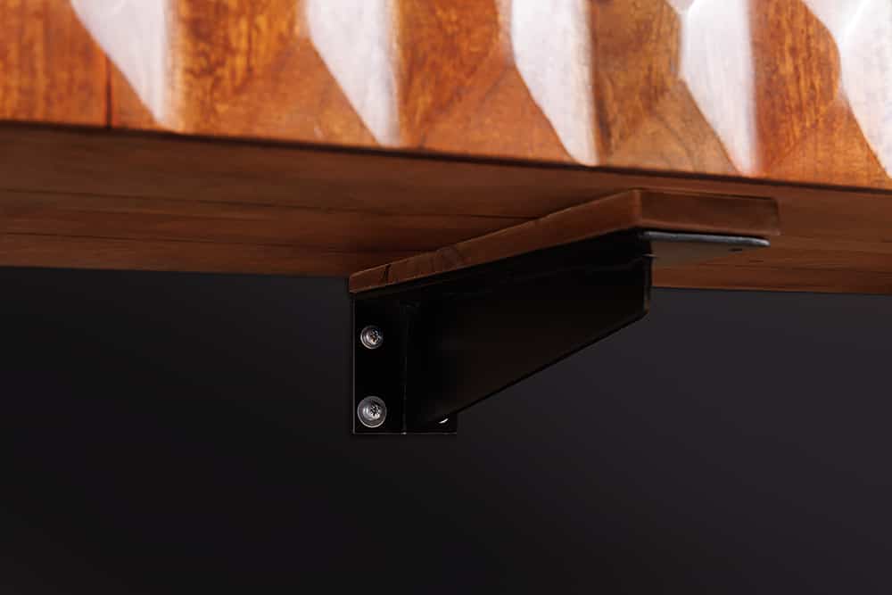 Massivholz TV Lowboard VULCANO 160cm hängend natur Mango Wohnzimmer