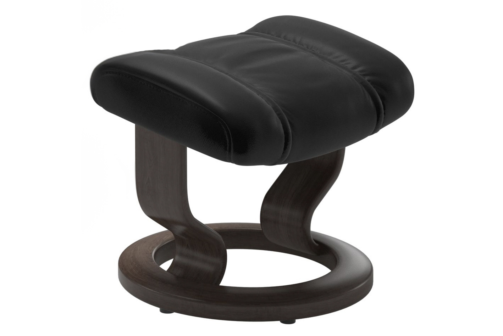 Wing krakk I hud Batick Black med Classic - Wenge beiset understell.