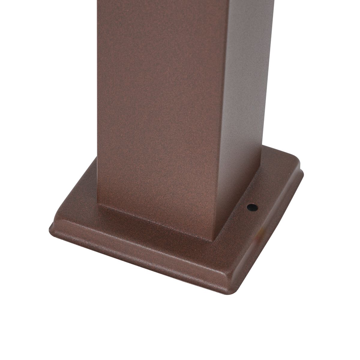 Buitenlamp roestbruin met helder glas 80cm IP44 met stopcontact en bewegingssensor - Malios