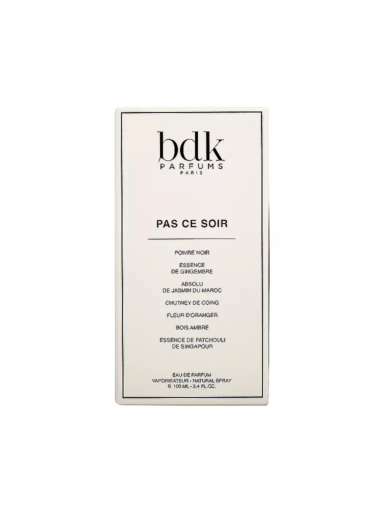 BDK Pas ce Soir Eau de Parfum Natural Spray 100ml keine Farbe