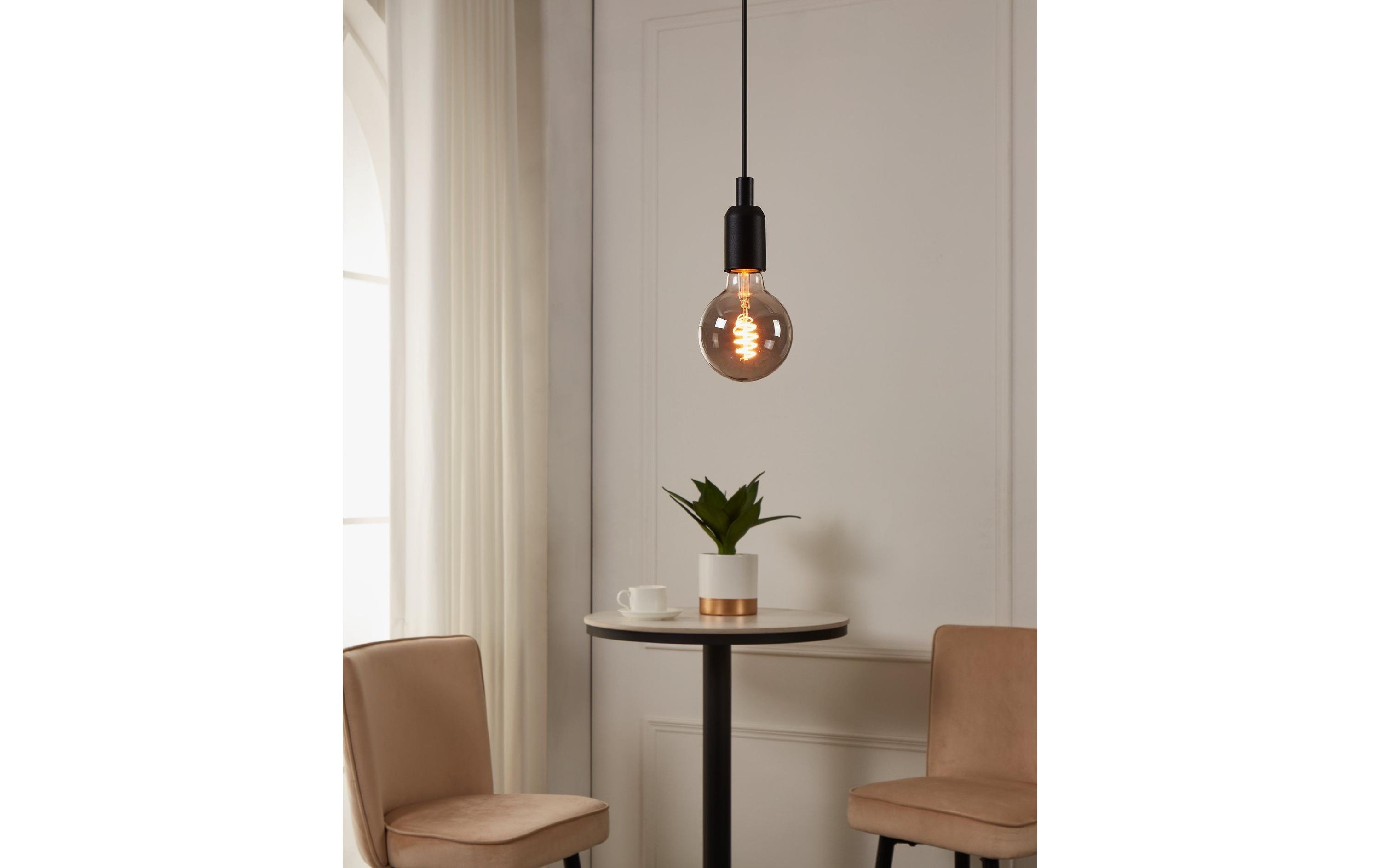 Lampe 4 W E27 WarmweissSmart-Home Connect.z LED Leuchtmittel aus schwarz bedampftem Glas