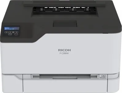 Ricoh C200W - Printer - farve - Duplex - laser - A4 - 2400 x 600 dpi - op til 24 spm (mono) / op til 24 spm (farve) - kapacitet: 250 ark - USB 2.0, LAN, Wi-Fi