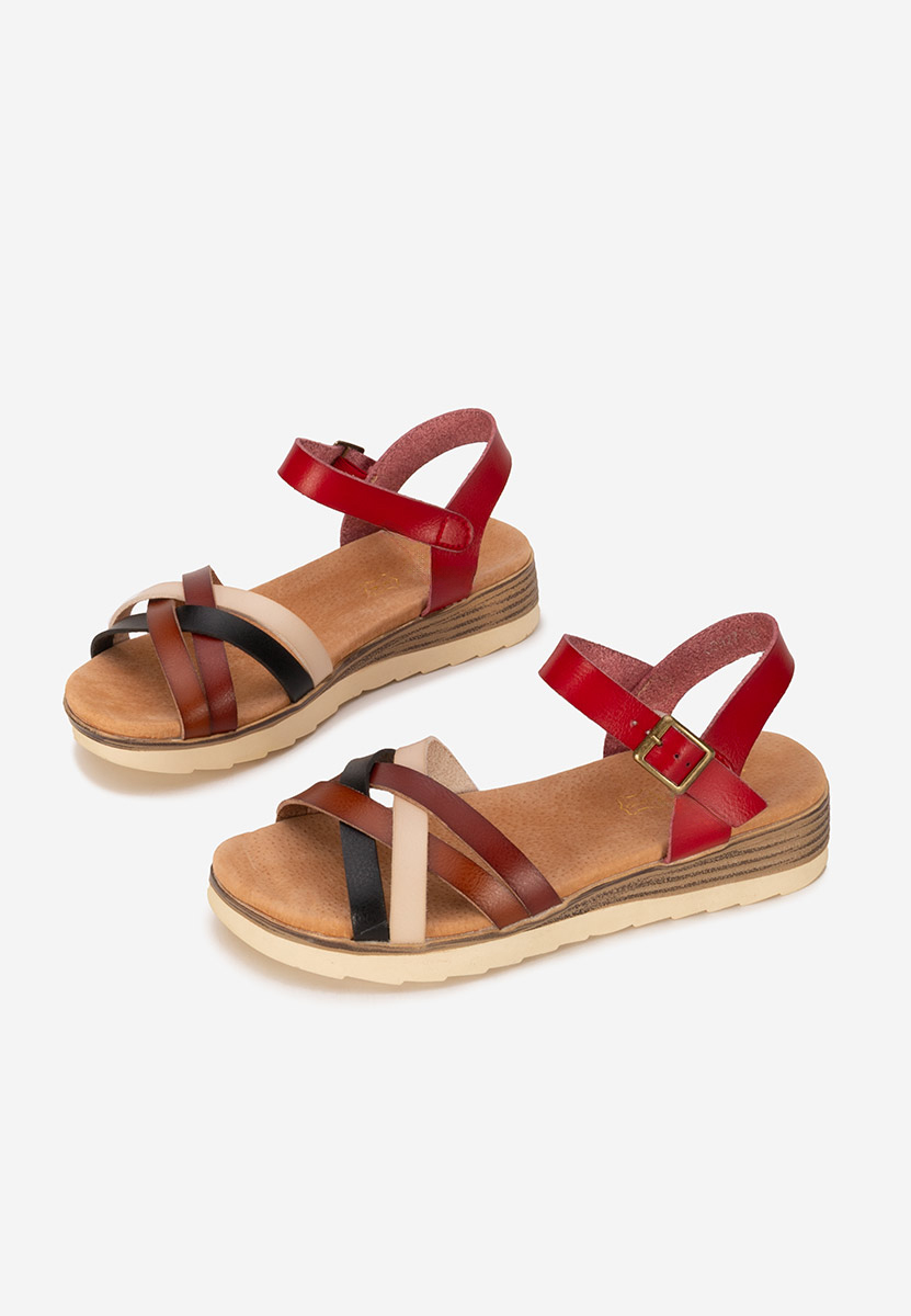 Sandales en cuir femme multicolores Mendosa