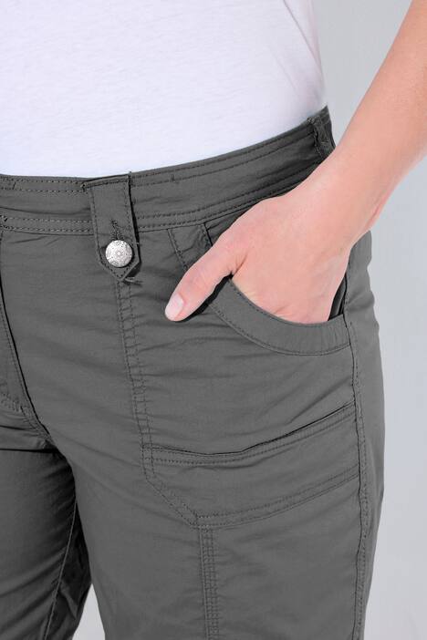 Cargo-Bermuda, Komfortbund, 4-Pocket-Schnitt, graphitgrau