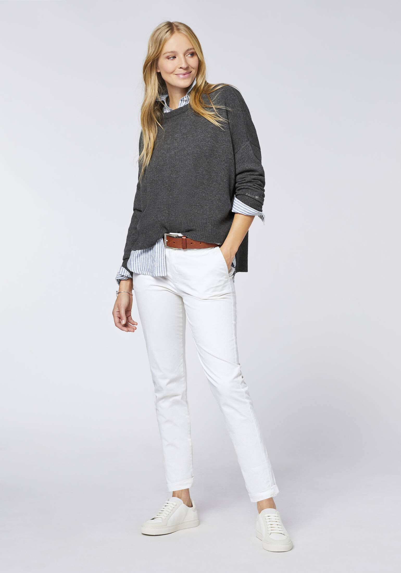 Polo Sylt| Damen Strickpullover mit Rundhalsausschnitt