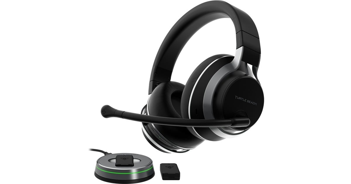 Turtle BeachStealth Pro over-ear gaming headset  (Zwart, Xbox Series X, Xbox Series S, Xbox One, PlayStation 5, PlayStation 4, PC, Mac, Nintendo Switch, Smartphone, Bluetooth)