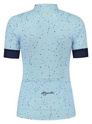 Maillot Manches Courtes Velo Rogelli Terrazzo - Femme - Bleu clair/Marine