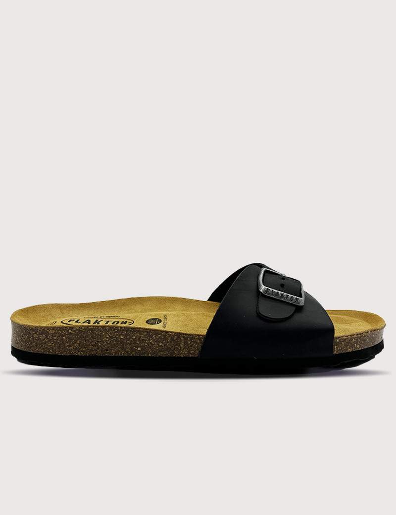 PLAKTON MULES HOMME SIMPLE BRIDE NOIR