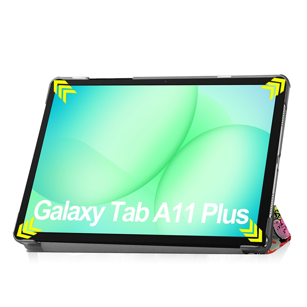 Samsung Galaxy Tab A11  Plus / A9  Plus Leder Tasche Smart Cover Schutzhülle - Graffiti