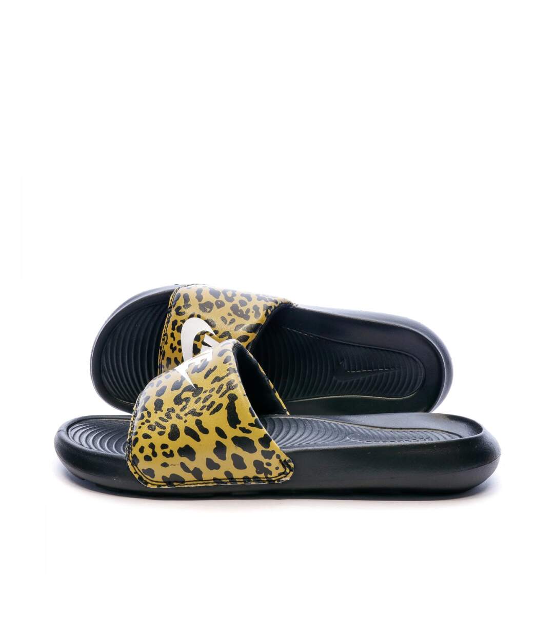 Claquettes Noir/Léopard Femme Nike Victori One