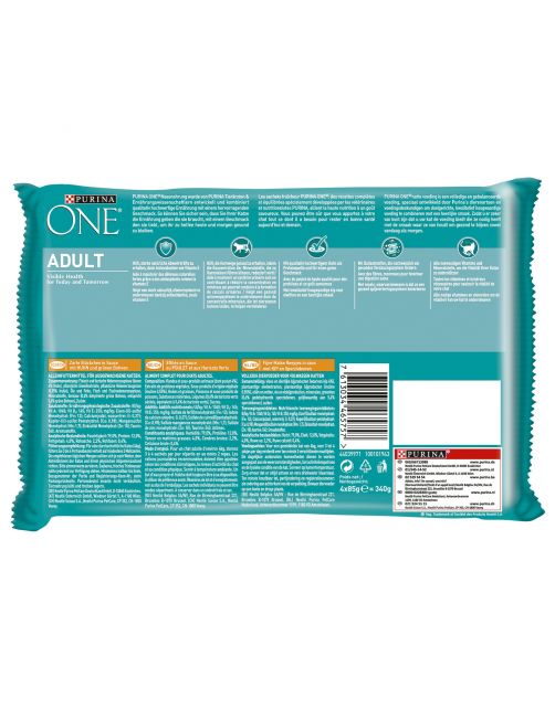 Purina One Adult Kat - Kattenvoer - Kip Sperziebonen 4x85 g