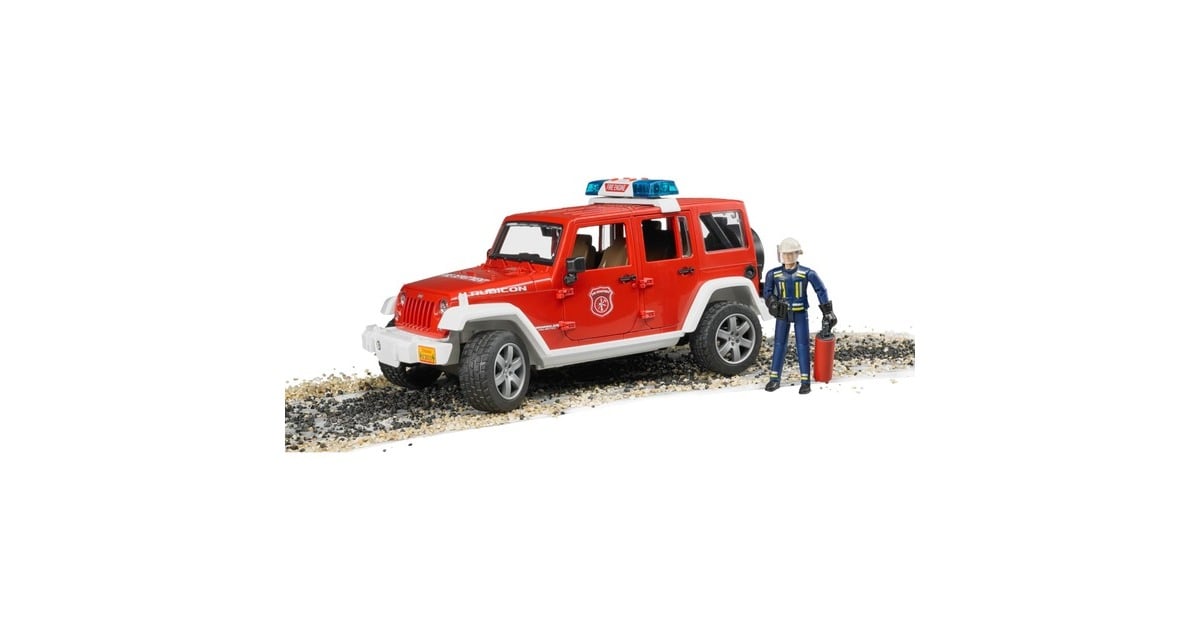 bruderJeep Wrangler Unlimited Rubicon brandweerauto Modelvoertuig  (02528)