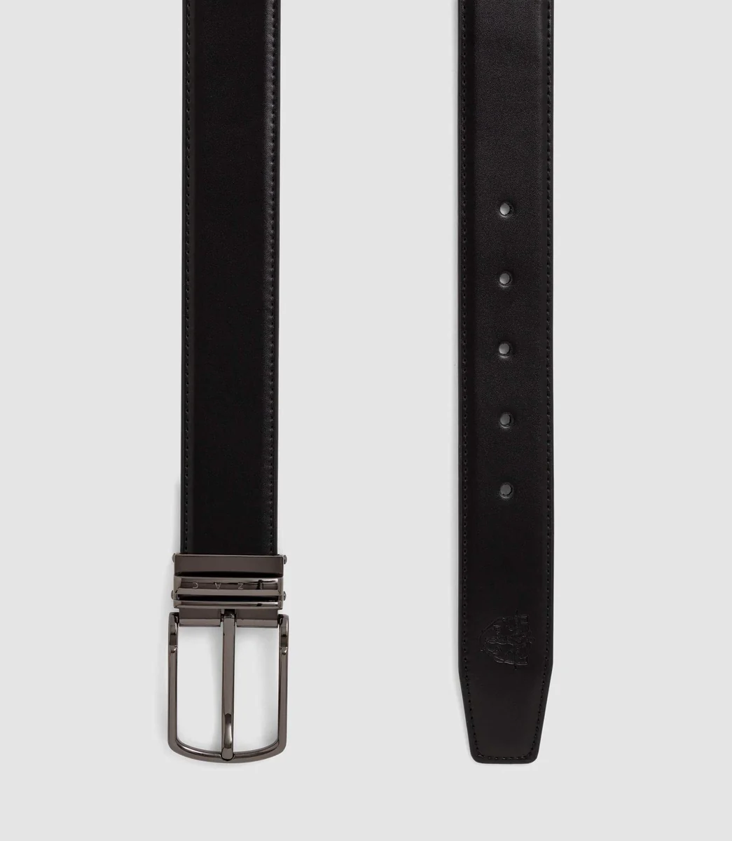 Ceinture réversible 35mm noir et marine CION