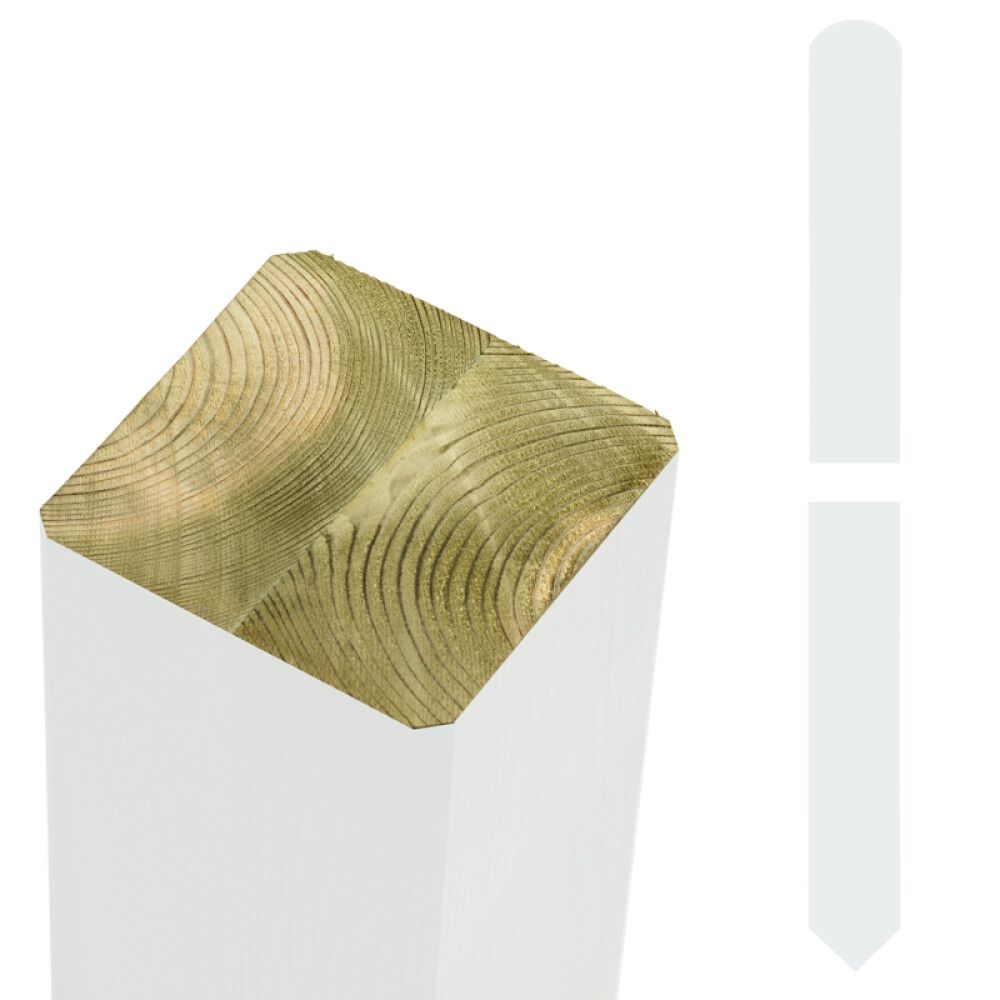 LIMTRESTOLPE PLUS 9X9X208CM HVIT