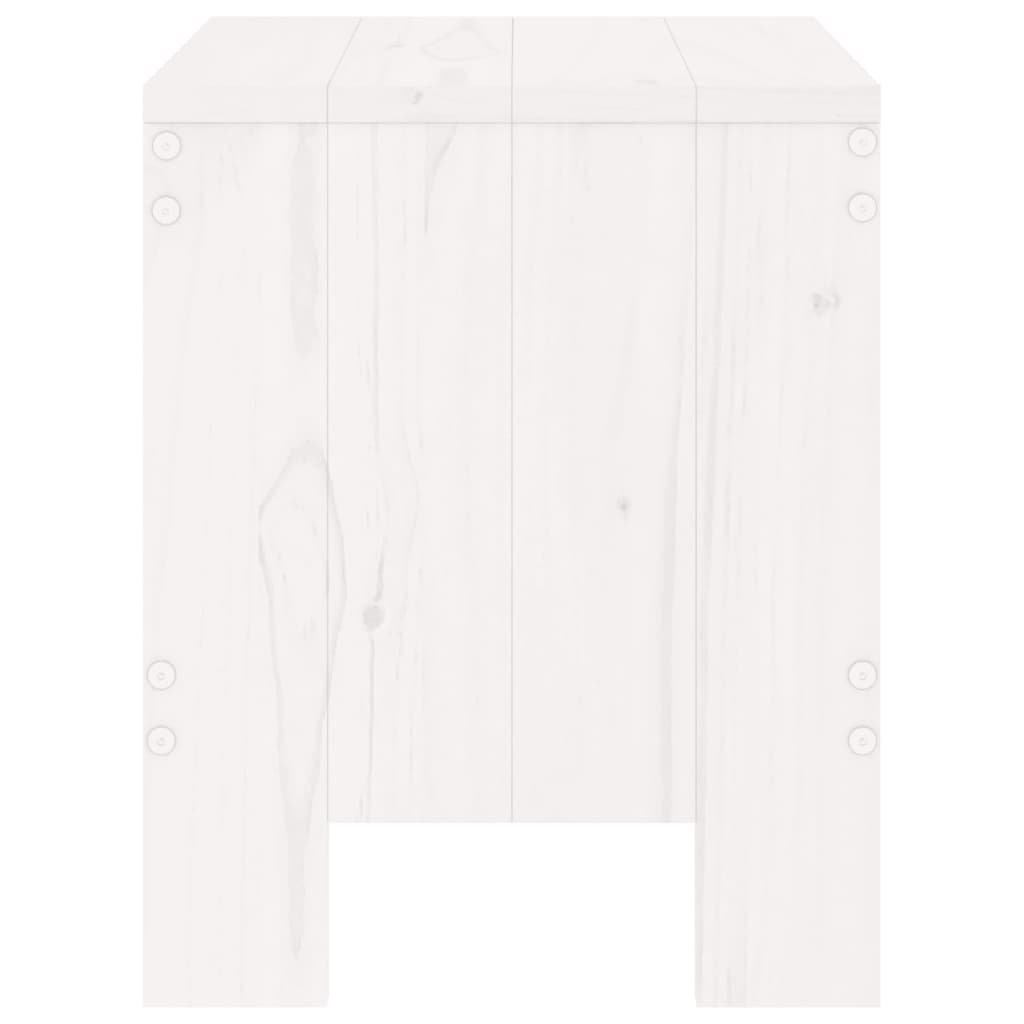 Tabourets de jardin 2 pcs blanc 40x36x45 cm bois massif de pin