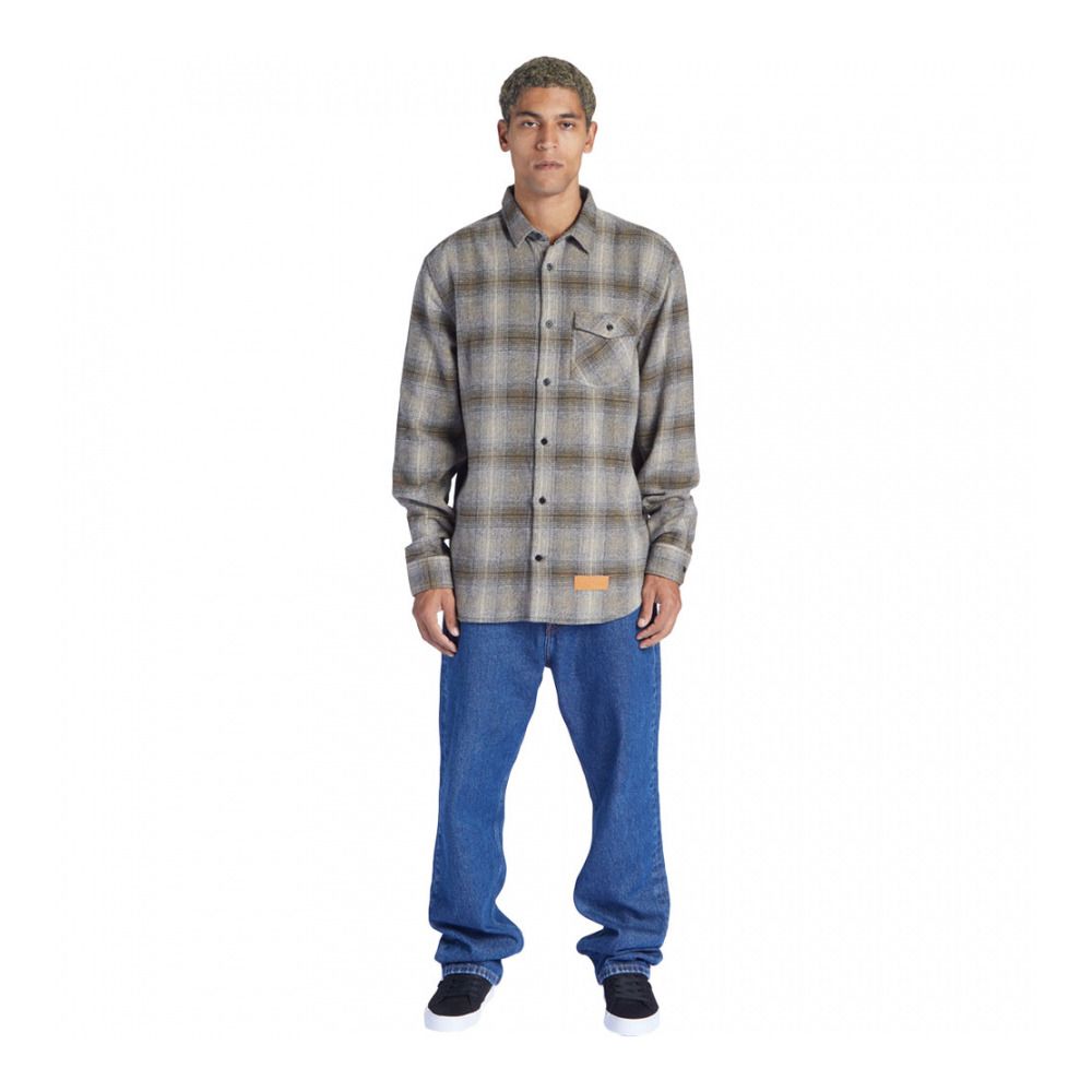 DC Shoes MARSHAL FLANNEL - Chemise Homme capers/plaza toupe