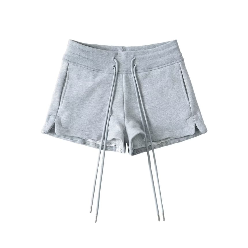 Overing - Sweatshorts met trekkoord in de taille en split