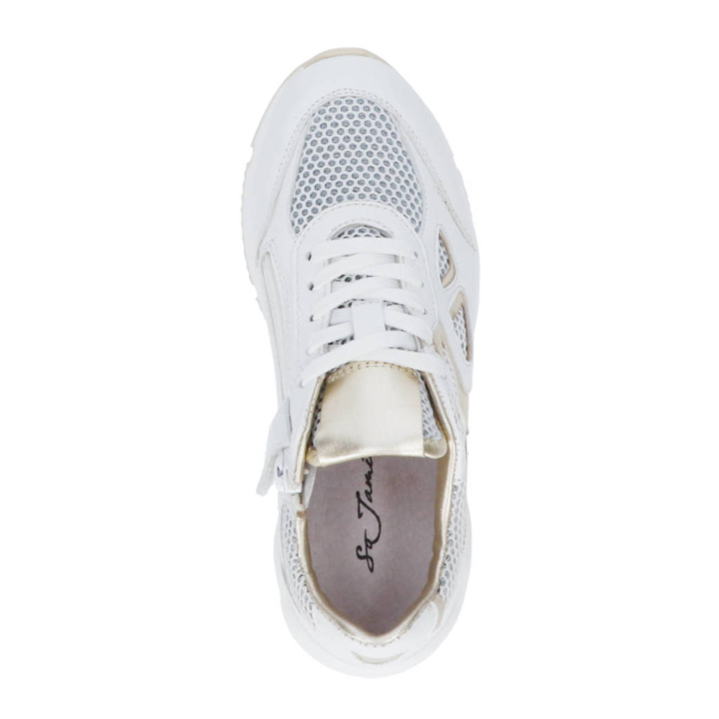 So Jamie leren sneakers wit/goud