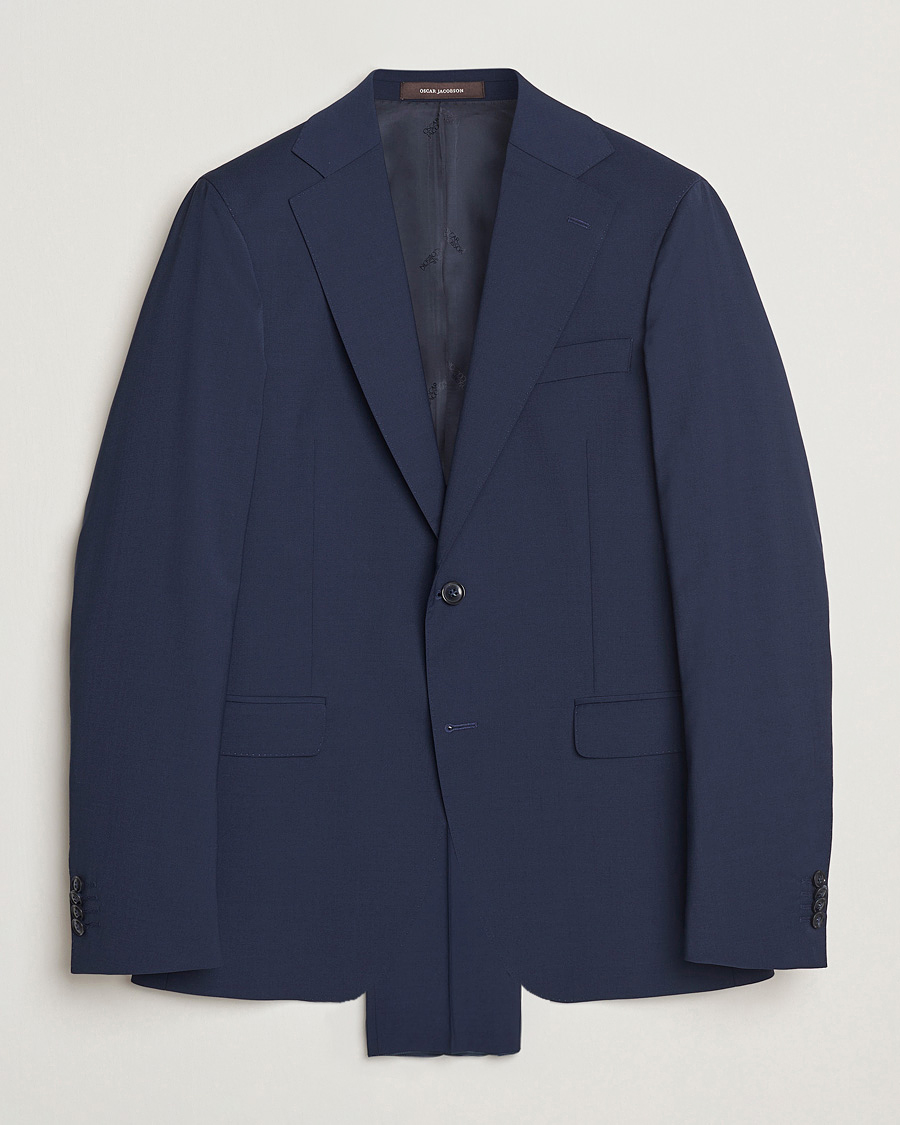 Oscar Jacobson Ego Wool Blend Suit Blue