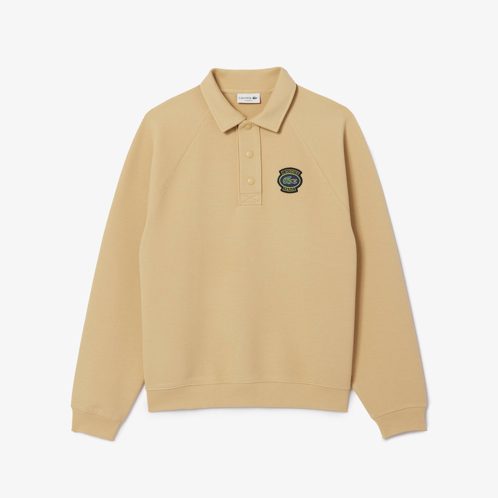 Jogging-Sweatshirt aus Piqué mit Kragen Sweatshirts - Beige - Lacoste - Herren