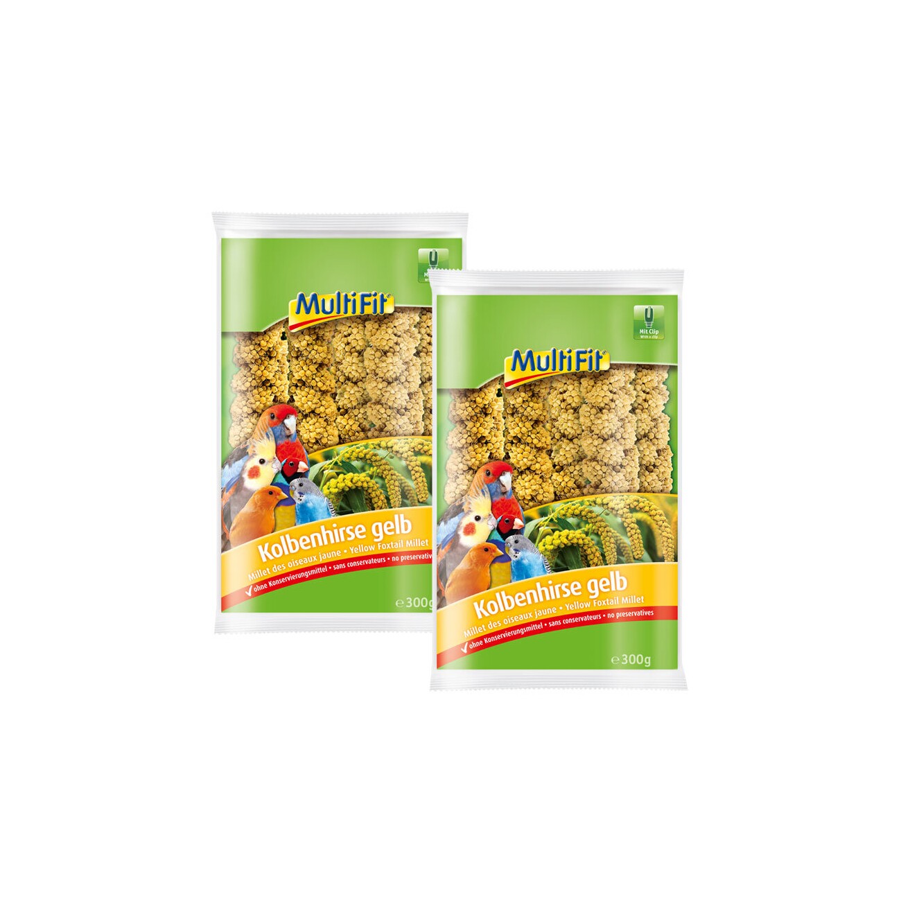 MultiFit Kolbenhirse gelb 2x300 g