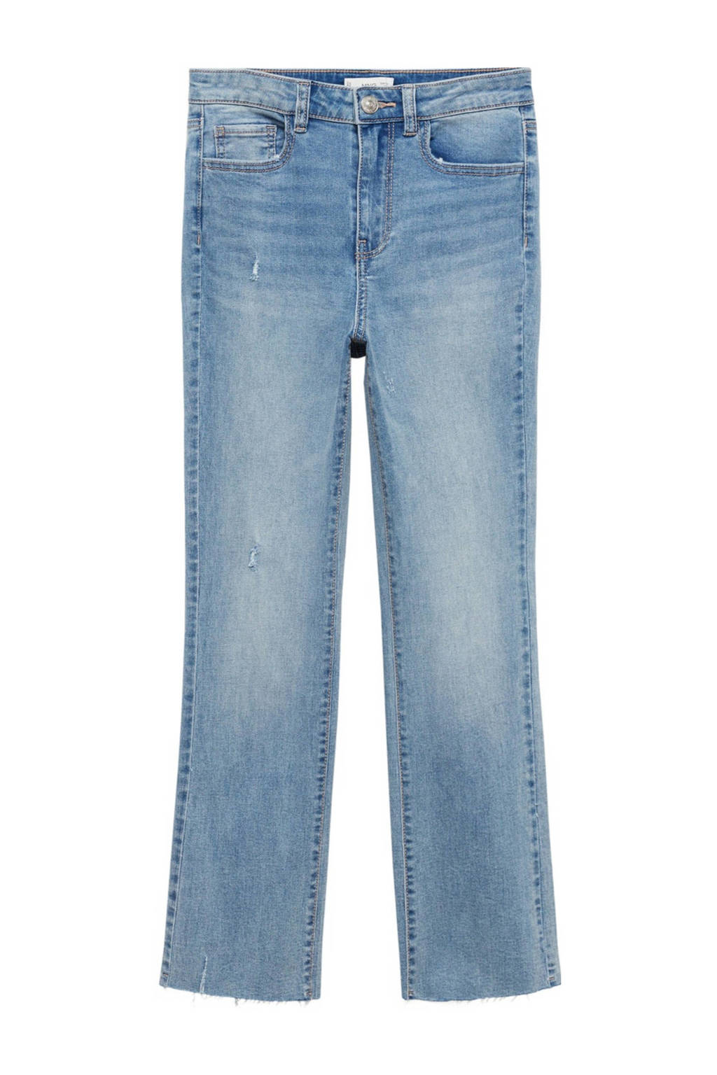 MANGO TEEN cropped regular fit jeans changeant blauw