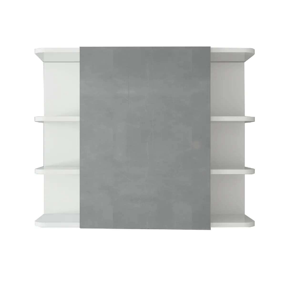 ML DESIGN MODERN LIVING ML Design Armoire à miroir - Blanc 80x64 cm