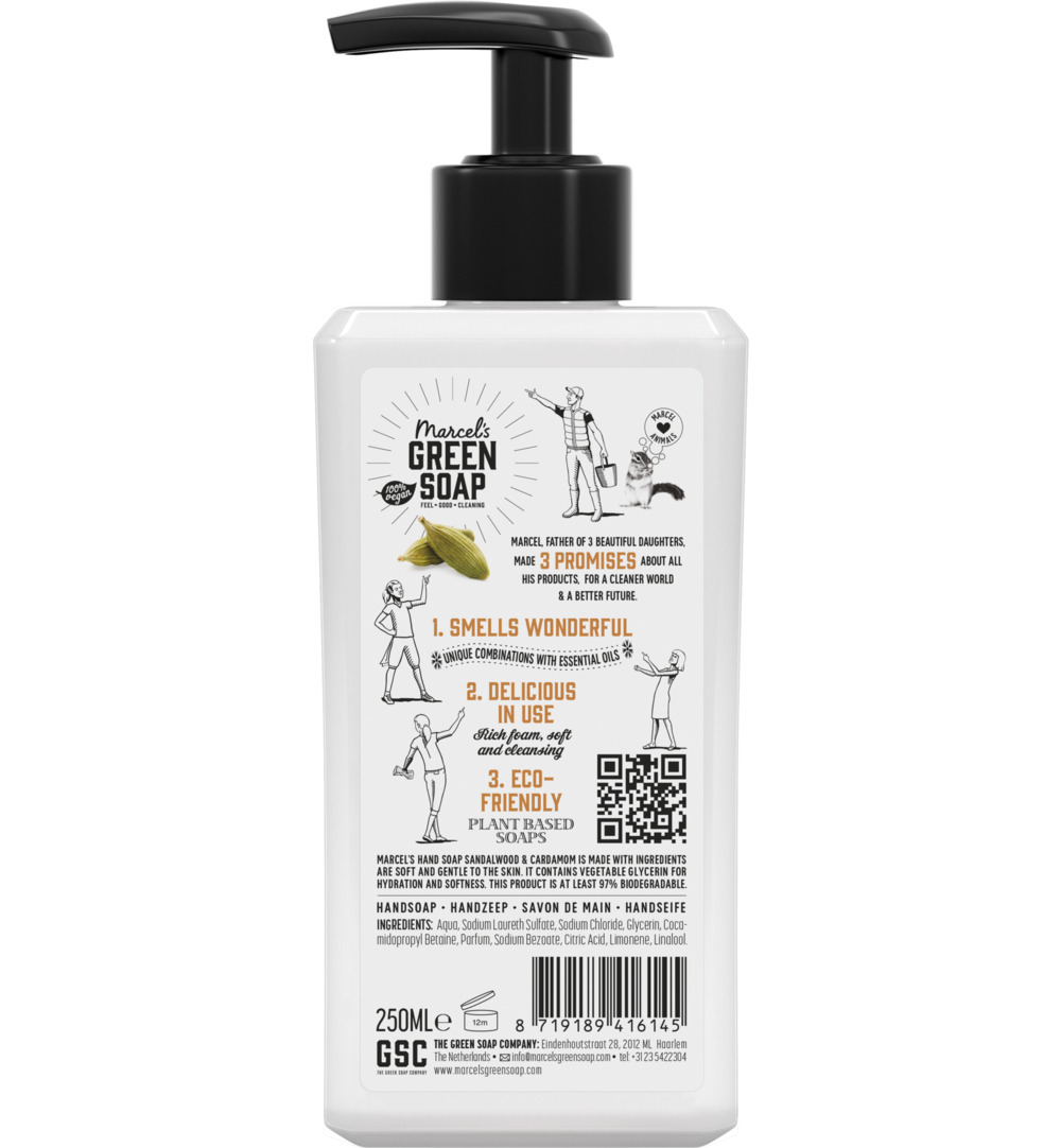 Marcel’s Green Soap Handzeep sandelhout & kardemom (250 ml)