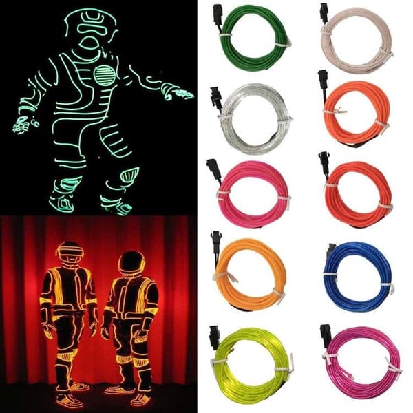 Glowstrip batteridrevet LED-lysstripe med fosforbelegg grønn - 3 meter