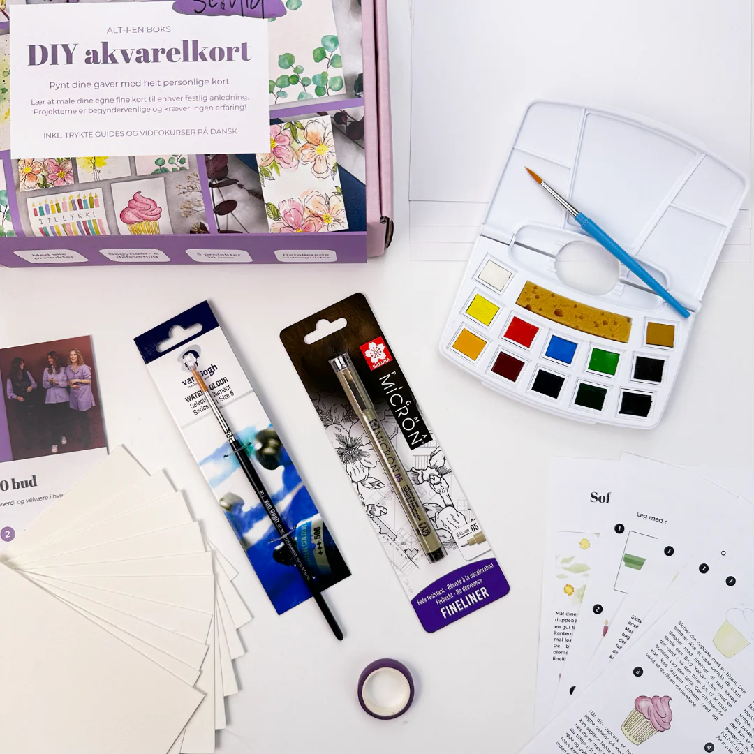 Selvtid  DIY Akvarelkort kit