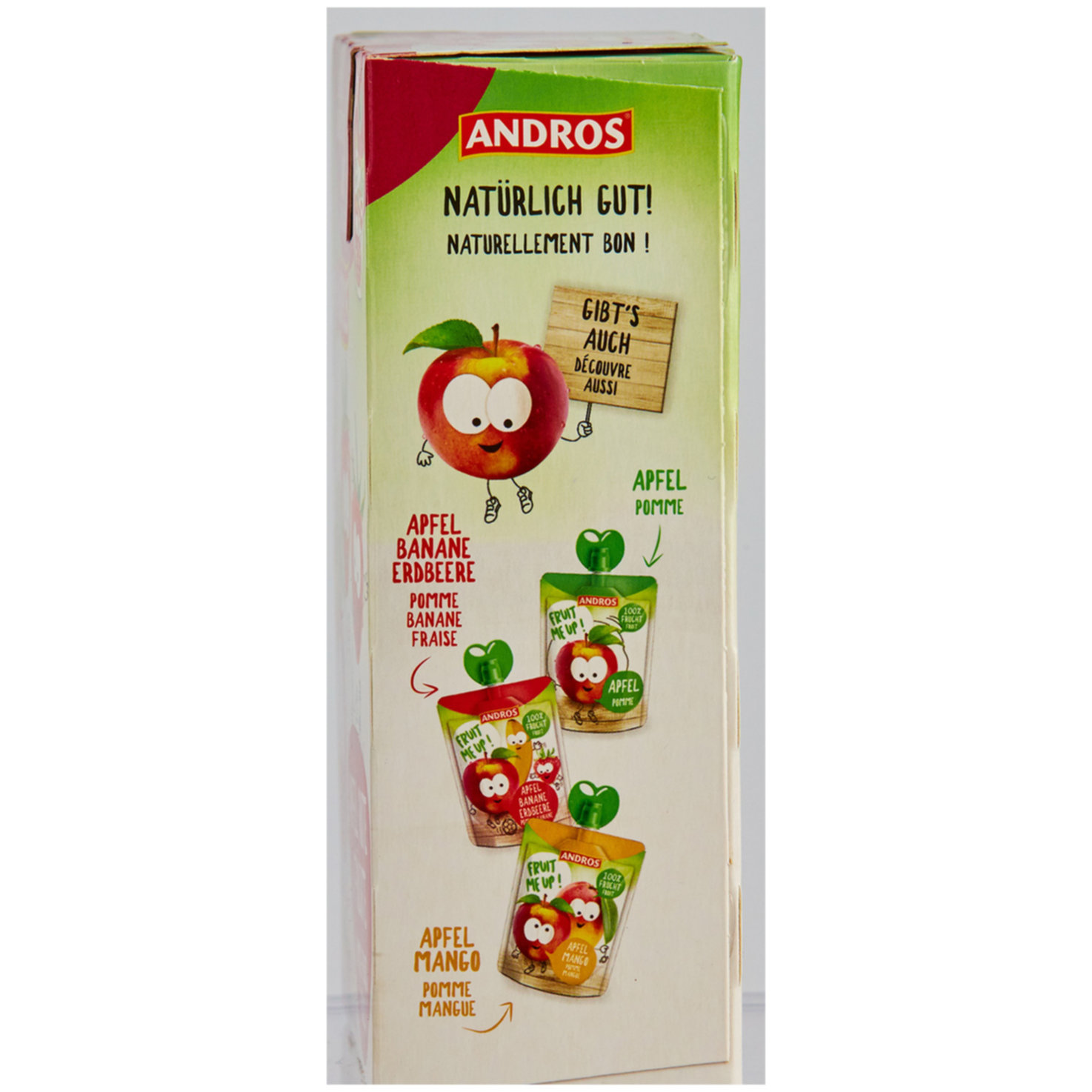 Andros Fruit Me Up Apfel rote Früchte 4x90g