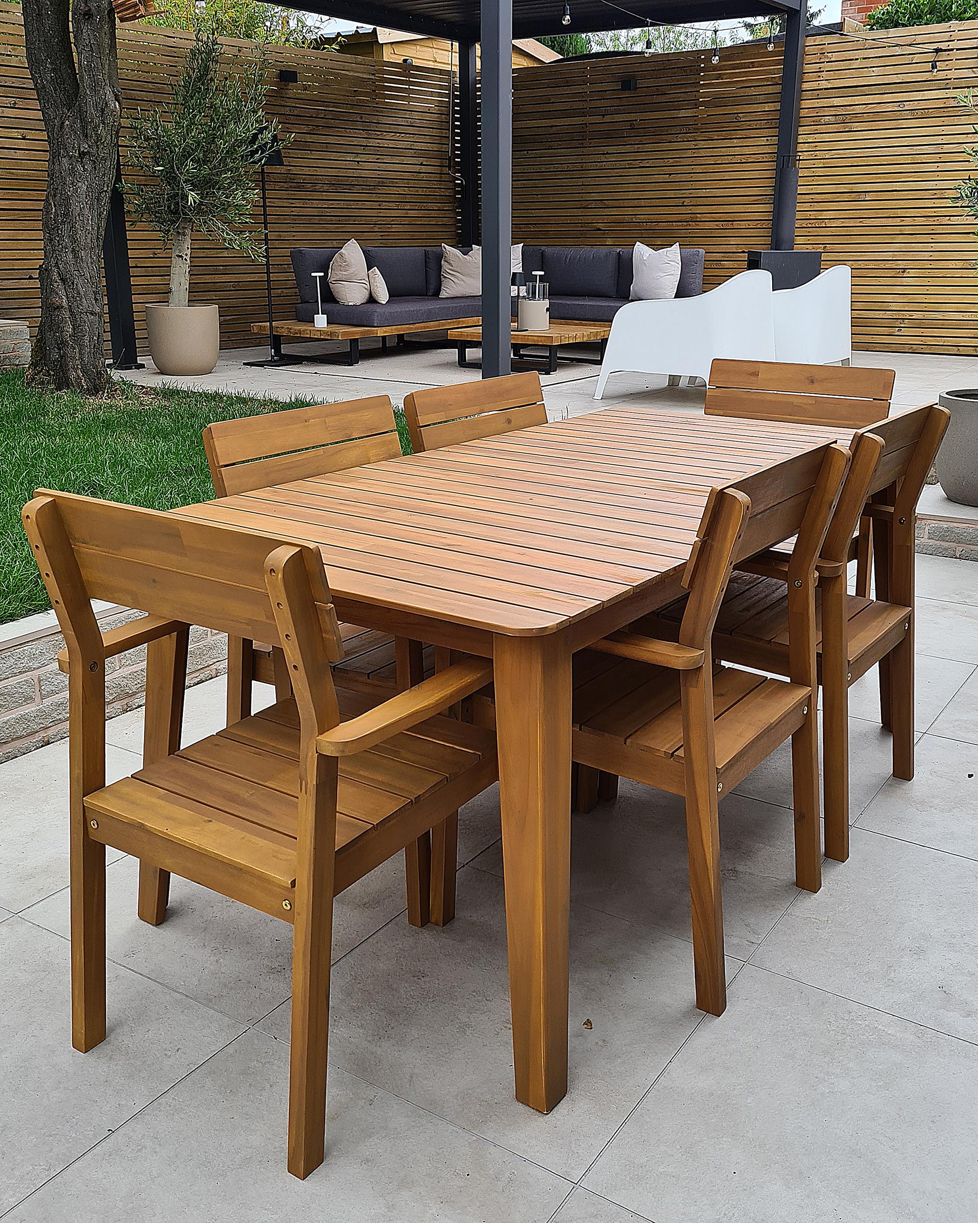 Set van 6 tuinstoelen FORNELLI Acaciahout Bruin