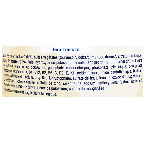 Leite de transição orgânico Novalac, 2ª etapa, 800g